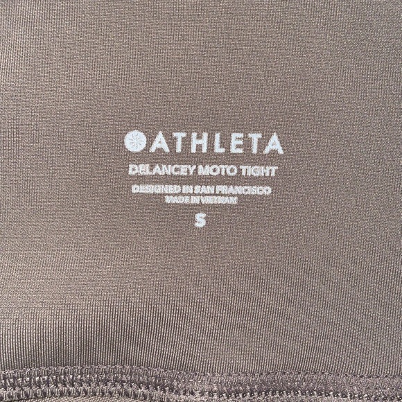 Athleta Delancey Moto Tight Tan Brown Leggings Pants- small - Picture 8 of 10